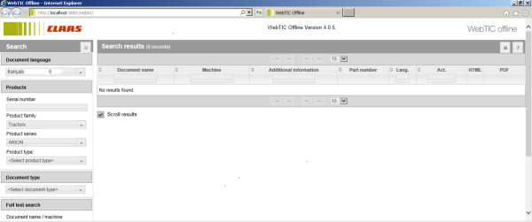 CLAAS WebTIC Offline FR 05.2024 Operator Manual Repair Manual Service Documentation