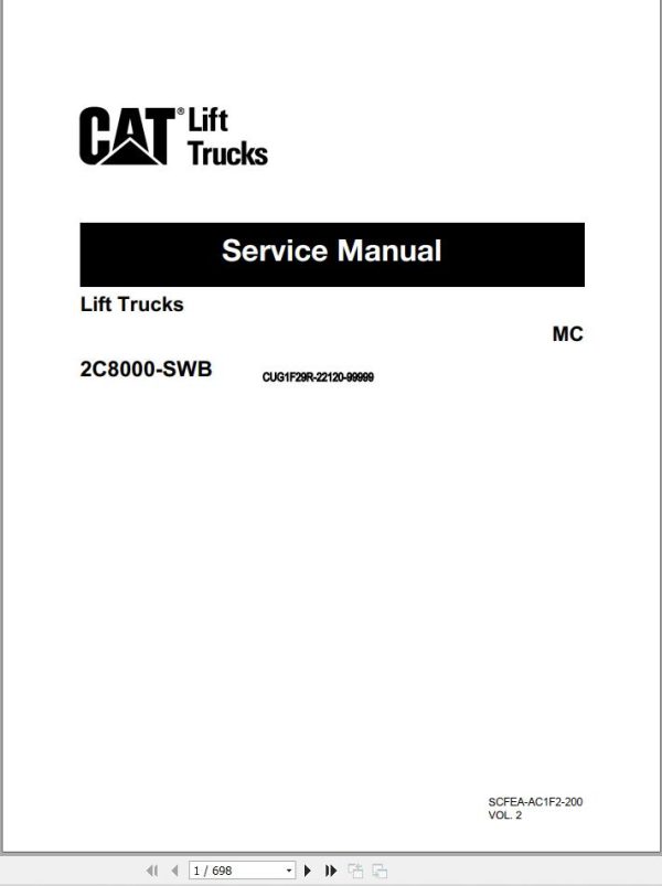 Caterpillar CAT MCFA Operation Parts Service Manual and Schematics PDF 04 3