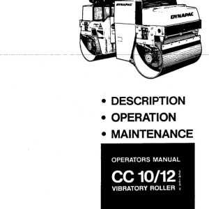 Dynapac CC10 CC12 Operation Maintenance Manual PDF 1