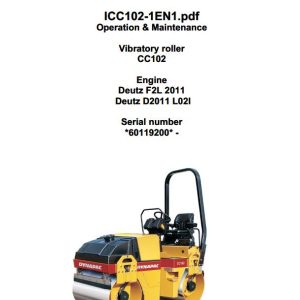 Dynapac CC102 Operation Maintenance Manual PDF 1