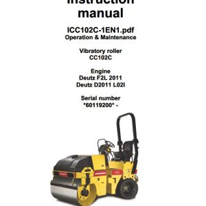 Dynapac CC102C Operation Maintenance Manual PDF 1