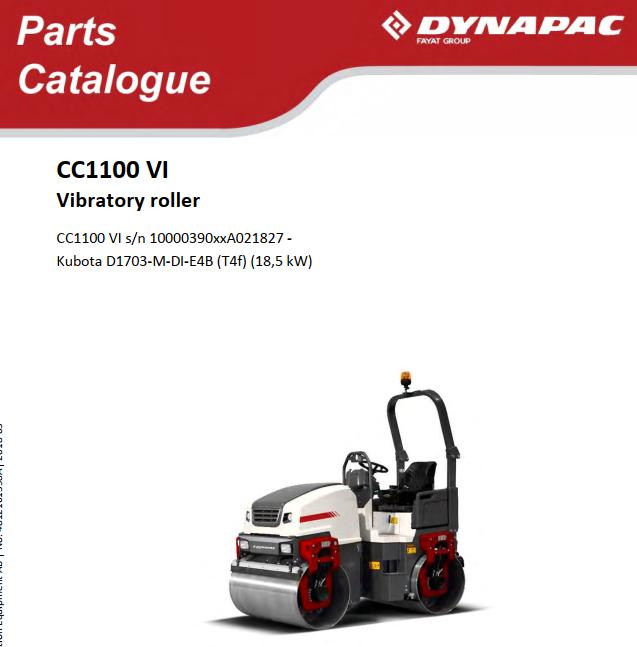 Dynapac CC1100 VI Parts Catalogue PDF 1