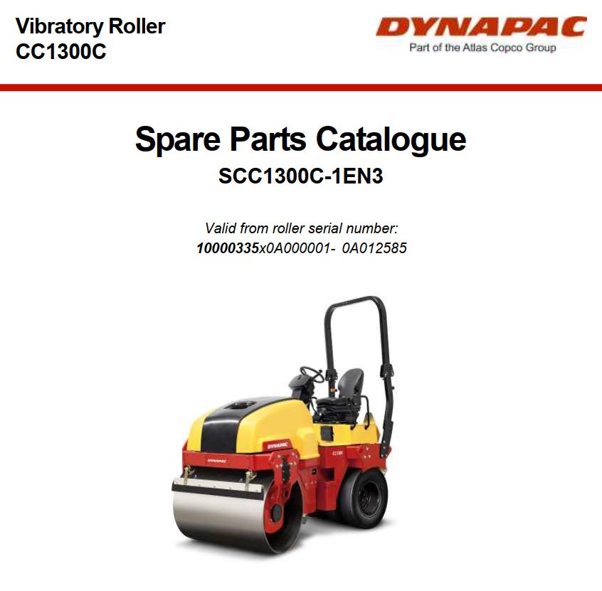 Dynapac CC1300C Parts Operation Maintenance Manual PDF 1