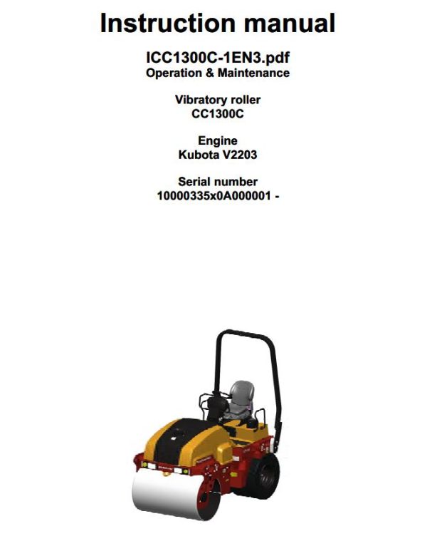 Dynapac CC1300C Parts Operation Maintenance Manual PDF 2