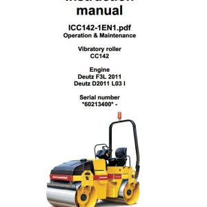 Dynapac CC142 Operation Maintenance Manual PDF 1