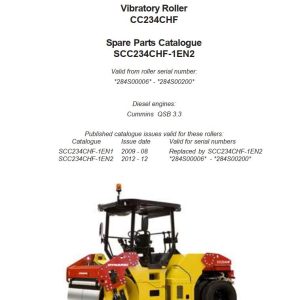 Dynapac CC234CHF Parts Operation Maintenance Manual PDF 1