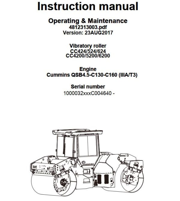 Dynapac CC424 CC6200 Operation Maintenance Manual PDF 1