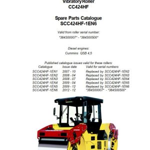 Dynapac CC424HF Parts Maintenance Operation Manual PDF 1