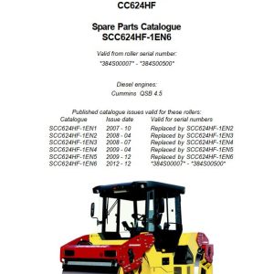 Dynapac CC624HF Operation Maintenance Manual PDF 1