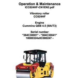 Dynapac Cc624Hf Operation Maintenance Manual Pdf 2