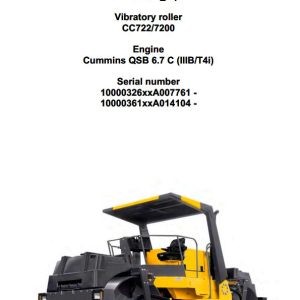 Dynapac CC722 CC7200 Operation Maintenance Manual PDF 1