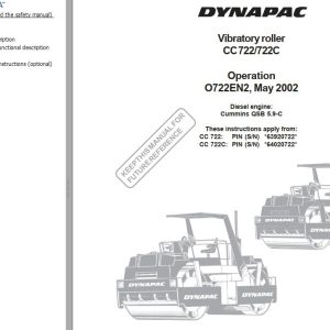 Dynapac CC722 CC722C Operation Manual PDF 1