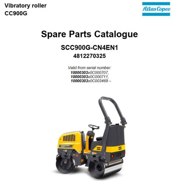 Dynapac CC900G Parts Operation Maintenance Manual PDF 1