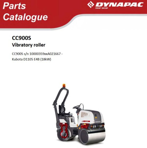 Dynapac CC900S Parts Operation Maintenance Manual PDF 2