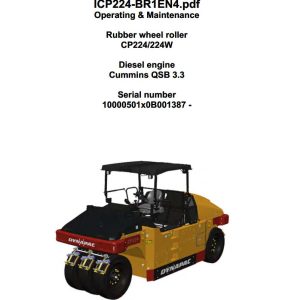 Dynapac CP224 CP224W Operation Maintenance Manual PDF 1