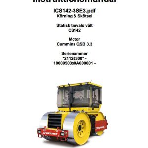 Dynapac CS142 Operation Maintenance Manual PDF 1