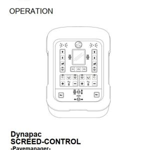 Dynapac Control Pavemanager Operation Manual PDF 1