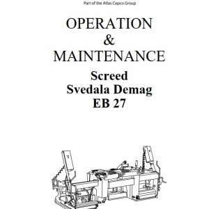 Dynapac EB27 Operation Maintenance Manual PDF 2