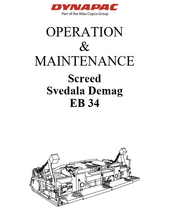 Dynapac EB34 Operation Maintenance Manual PDF 1