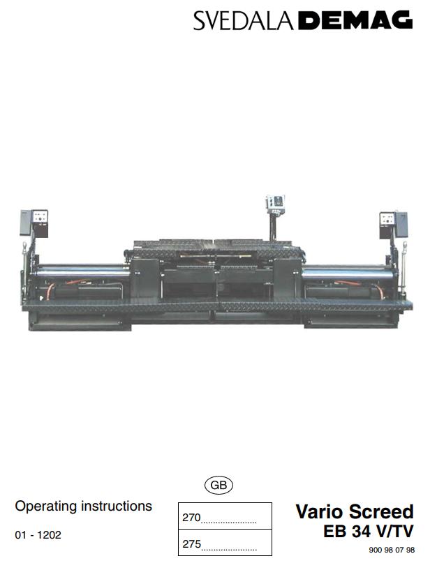 Dynapac EB34V EB34TV Operation Manual PDF 1