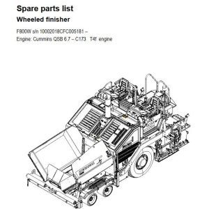 Dynapac F800W Parts Operation Maintenance Manual PDF 1
