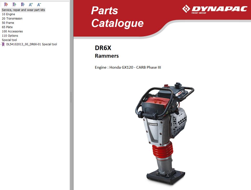 Dynapac Light DR6X Parts Operating Maintenance Manual PDF 1