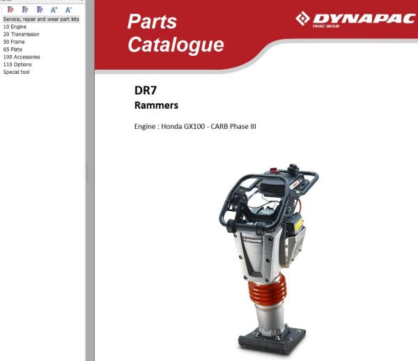 Dynapac Light DR7 Parts Operating Maintenance Manual PDF 1