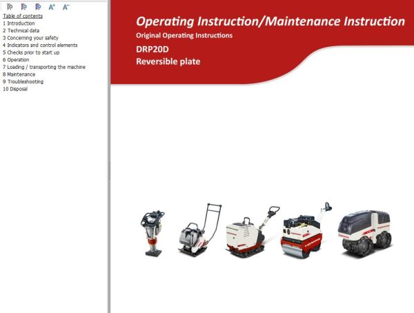 Dynapac Light DRP20D Parts Maintenance Operation Manual PDF 3