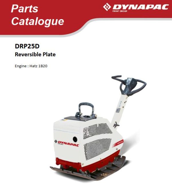 Dynapac Light DRP25D Operating Instruction Parts Catalog PDF 1