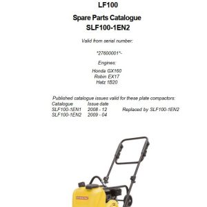 Dynapac Light LF100 Parts Operation Maintenance Manual PDF 1