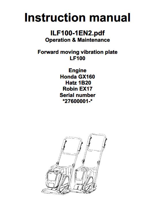 Dynapac Light LF100 Parts Operation Maintenance Manual PDF 2
