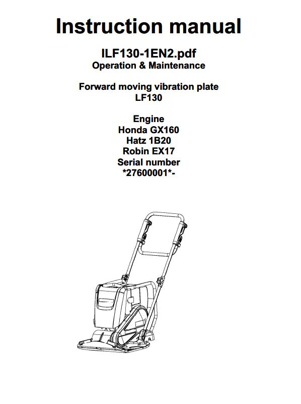 Dynapac Light LF130 Parts Operation Maintenance Manual PDF 2