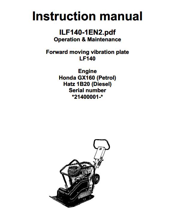 Dynapac Light LF140 Parts Operation Maintenance Manual PDF 2
