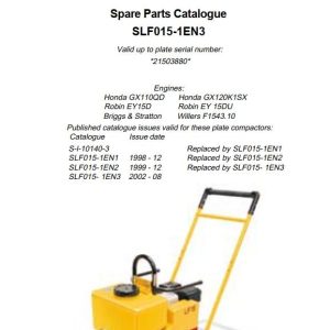 Dynapac Light LF15 LF15A Parts Catalog PDF 1