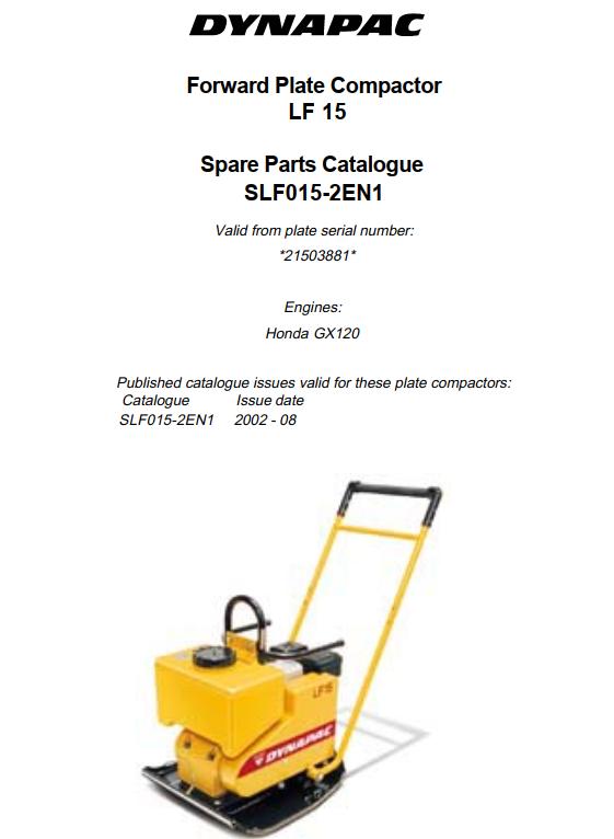 Dynapac Light LF15 Parts Catalog PDF 2