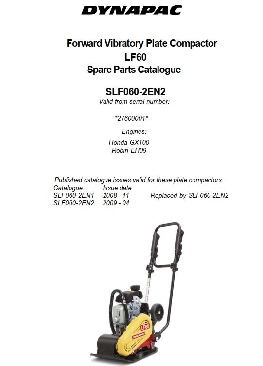 Dynapac Light LF60 Parts Operation Maintenance Manual PDF 1