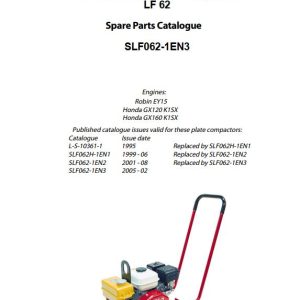 Dynapac Light LF62 Parts Operation Maintenance Manual PDF 1