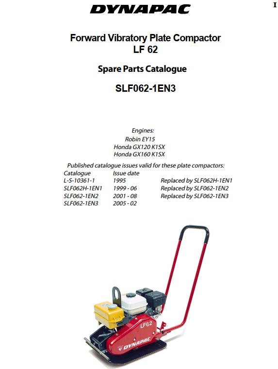 Dynapac Light LF62 Parts Operation Maintenance Manual PDF 1
