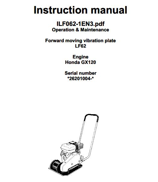 Dynapac Light LF62 Parts Operation Maintenance Manual PDF 2