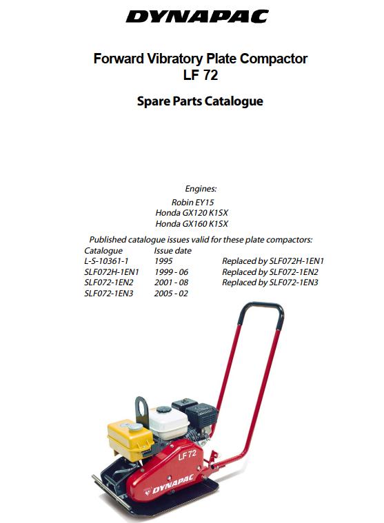 Dynapac Light LF72 Parts Operation Maintenance Manual PDF 1
