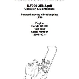 Dynapac Light LF90 Operation Maintenance Manual PDF 1