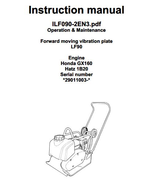 Dynapac Light LF90 Operation Maintenance Manual PDF 1