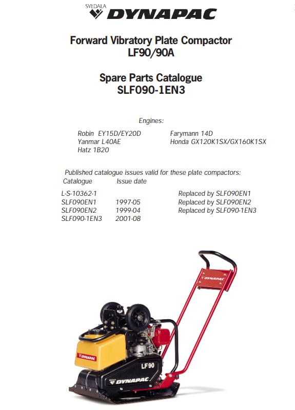 Dynapac Light LF90A LF90 Parts Catalog PDF 1