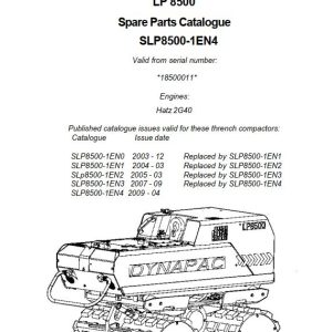 Dynapac Light LP8500 Parts Operation Maintenance Manual PDF 1