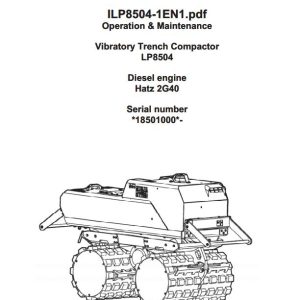 Dynapac Light LP8504 Parts Operation Maintenance Manual PDF 1