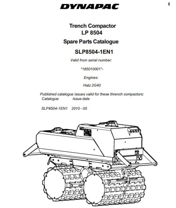 Dynapac Light LP8504 Parts Operation Maintenance Manual PDF 2