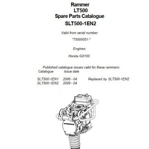 Dynapac Light LT500 Parts Operation Maintenance Manual PDF 1 1