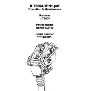 Dynapac Light LT5004 Parts Operation Maintenance Manual PDF 2