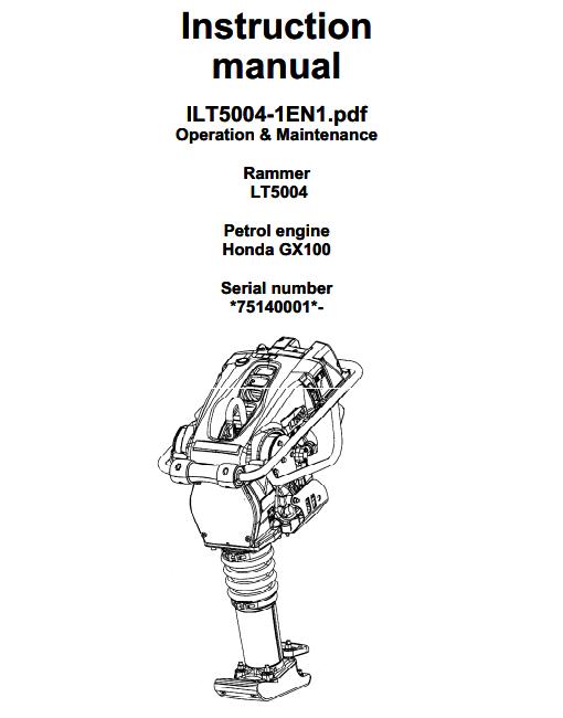 Dynapac Light LT5004 Parts Operation Maintenance Manual PDF 2