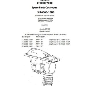 Dynapac Light LT6000 LT7000 Parts Catalog PDF 1